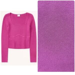 PINK ROSE Tight Knit Corset Style Scoop Neck Fitted Top LARGE Pink EUC!